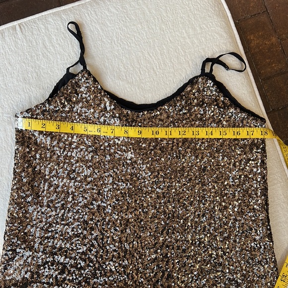 CARMEN MARC VALVO Sequin tank top size S - Picture 8 of 14